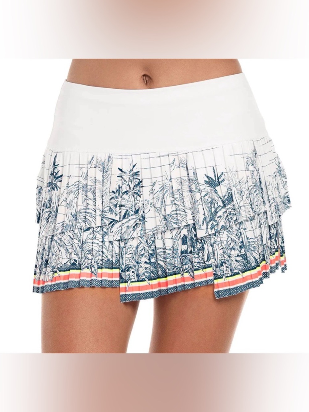 Lucky in Love Palms D’Amour Pleated Skirt